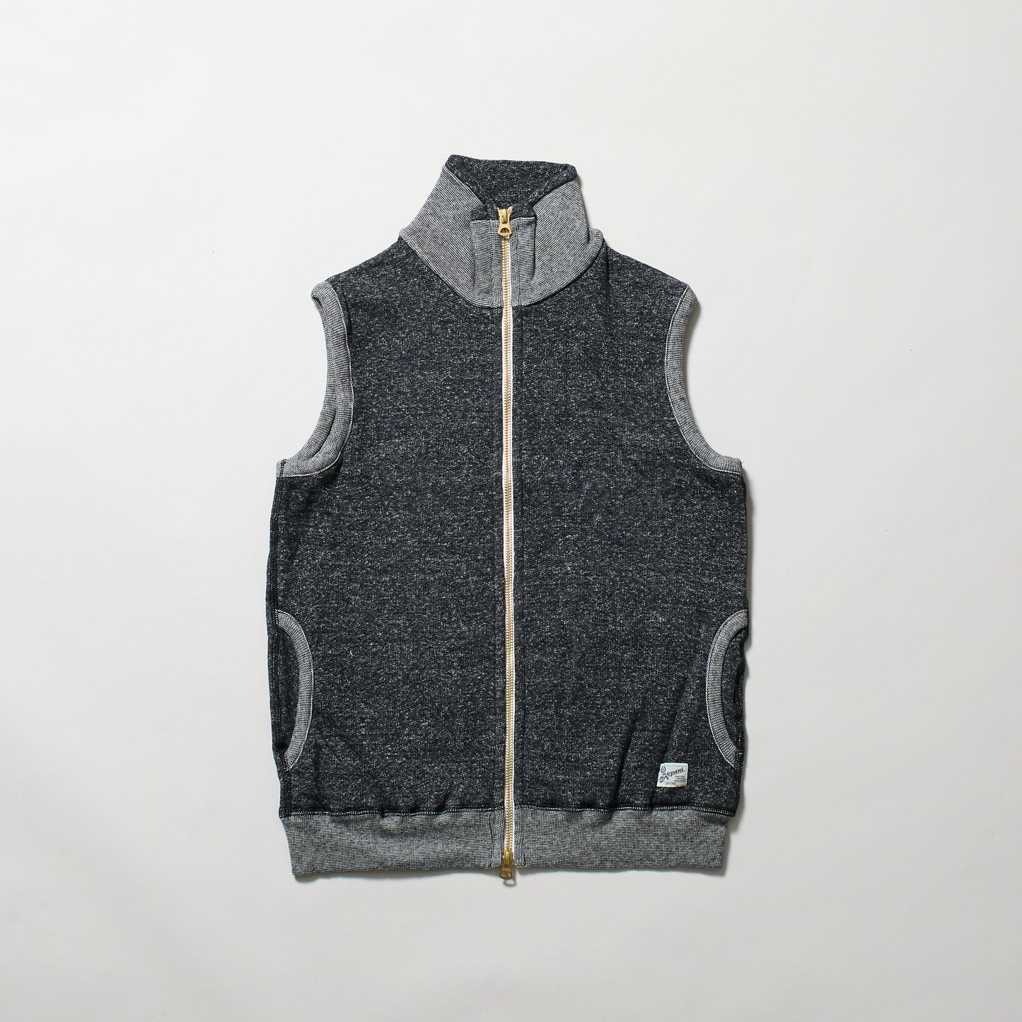 KP1407MS  PINACLE PARK  STAND COLLAR ZIP WAISTCOAT　