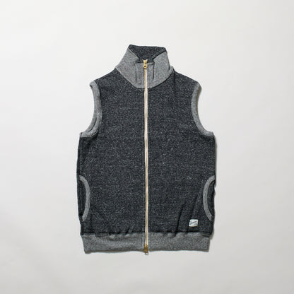 KP1407MS  PINACLE PARK  STAND COLLAR ZIP WAISTCOAT　