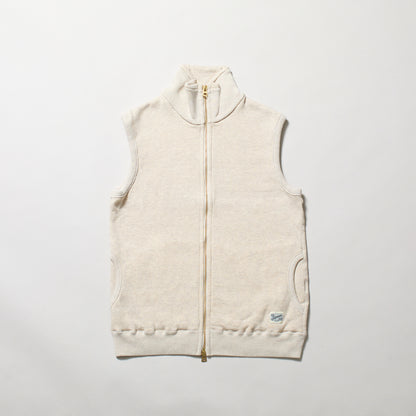 KP1407MS  PINACLE PARK  STAND COLLAR ZIP WAISTCOAT　