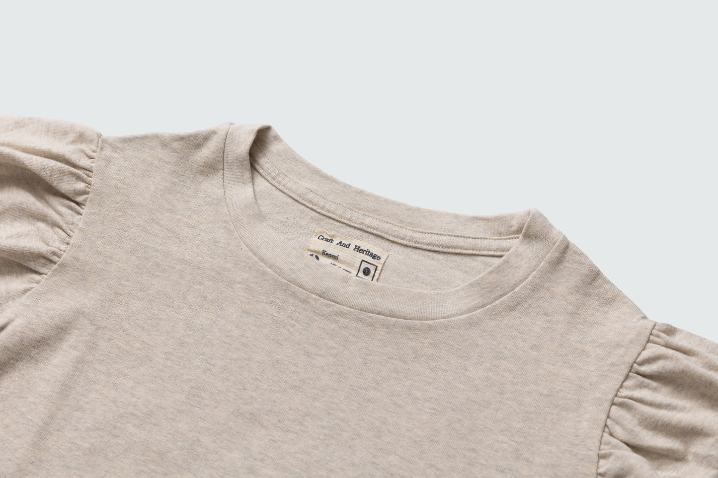 KP2414WT ラフィー天竺　LADIES PUFF SLEEVE T-SHIRT