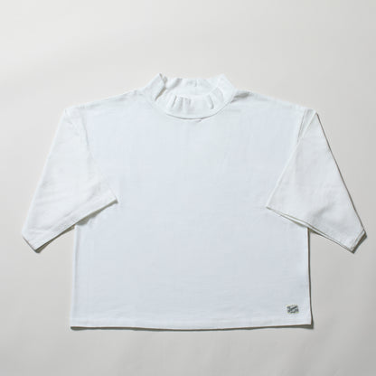 KP2415WT ラフィー天竺　LADIES MOCKNECK LOOSE T-SHIRT