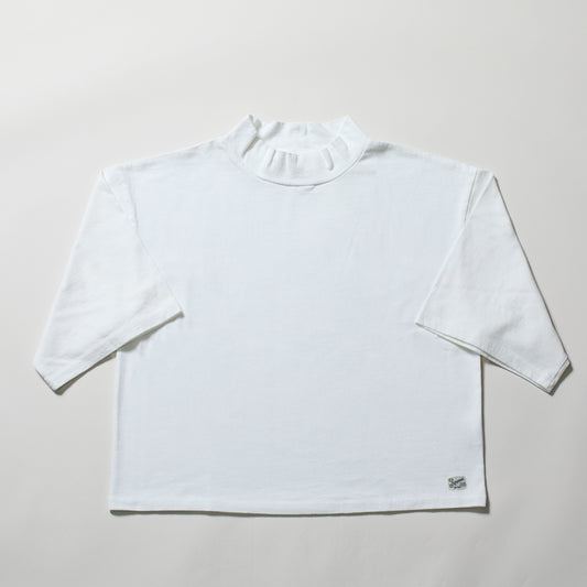 KP2415WT ラフィー天竺　LADIES MOCKNECK LOOSE T-SHIRT