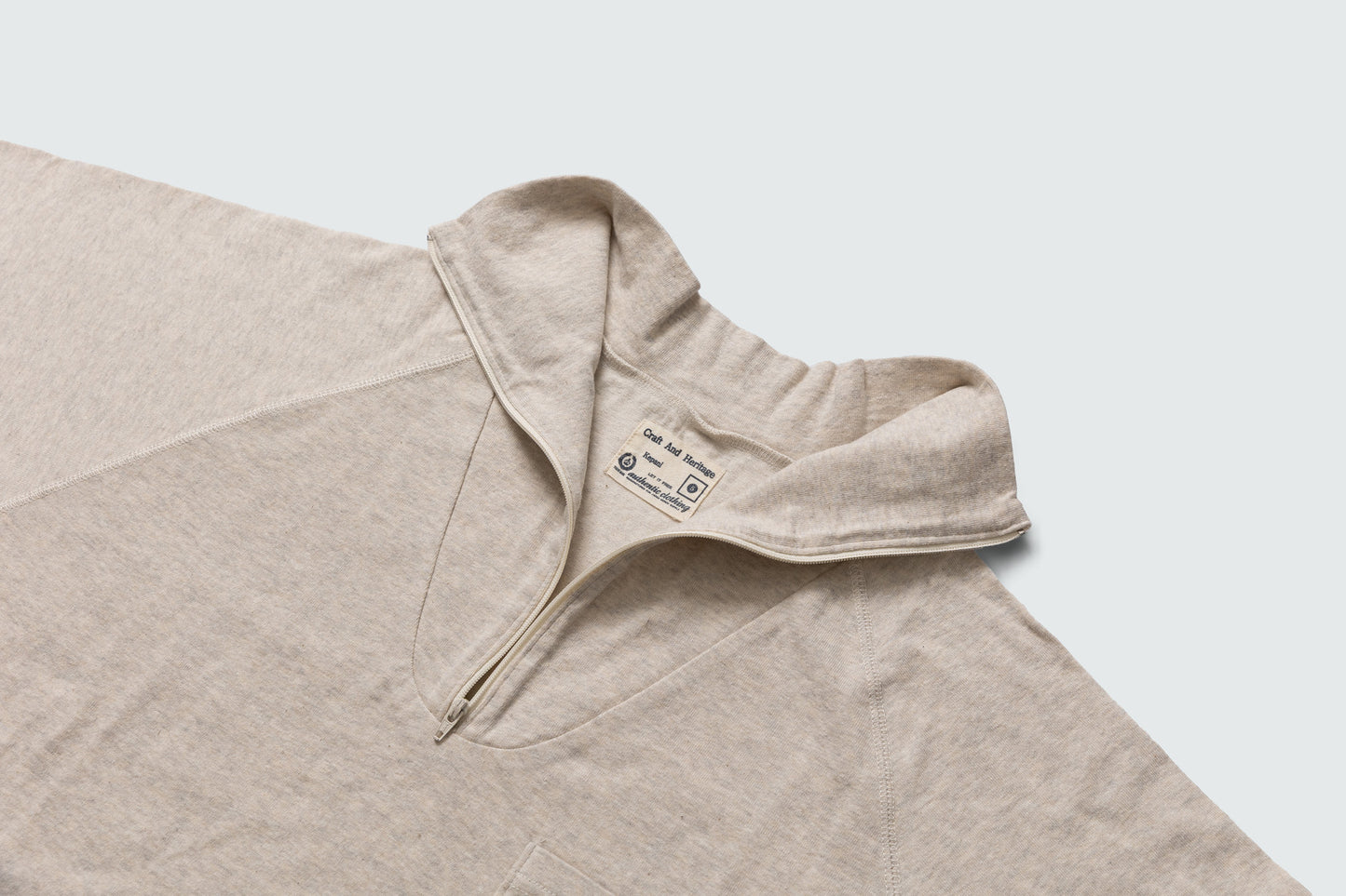 KP2504ST MILITALY S/SLEEVE HALF ZIP UP