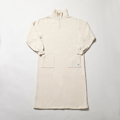 KP2504WO ラフィー裏起毛　PAHOA HALF ZIP DRESS ワンピース