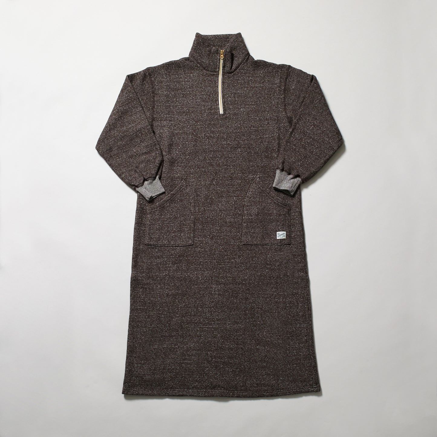 KP2504WO ラフィー裏起毛　PAHOA HALF ZIP DRESS ワンピース